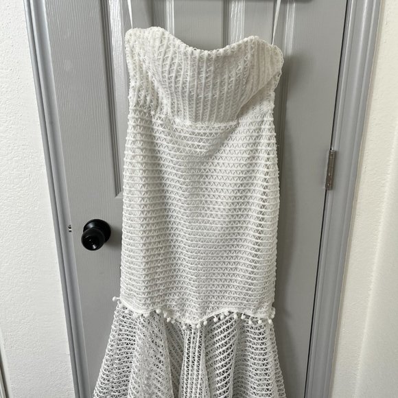 White Midi Dress (Hello Molly) - Size M, Bachelorette White Dress, Bridal Shower - Picture 2 of 3